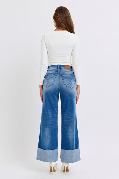 Judy Blue HW Retro Wide Leg With Cuff