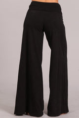 The Pia Wide Leg Pant - Black