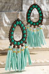 Turquoise Tassel Earrings