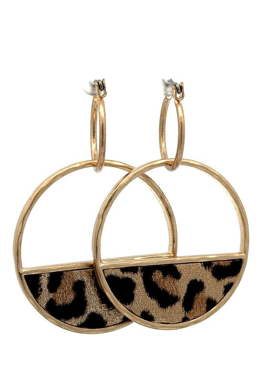 Animal Print Hoop Earrings - Leopard and Zebra Available