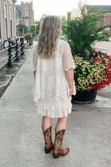 The Adalina Crochet Tunic - Natural