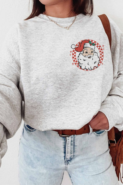 Retro Santa Pocket Sweatshirt