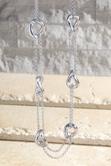 Single Link Double Chain Necklace - Gold and Silver Available