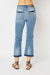 Judy Blue Release Hem Cropped Boot Cut