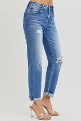 Risen Rolled Girlfriend Jeans