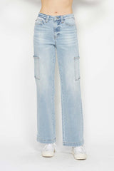 Judy Blue HW Wide Leg Cargo Jeans