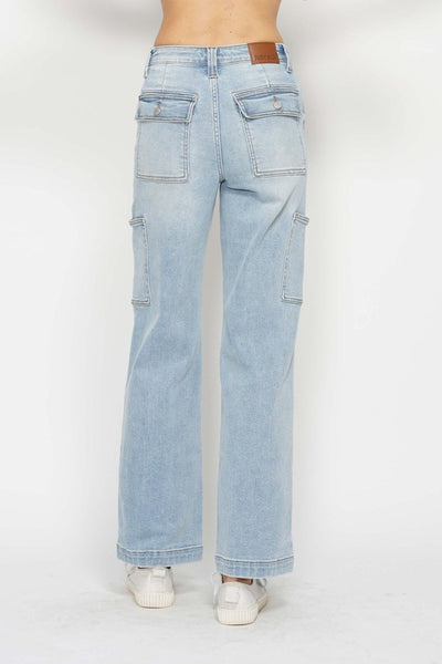 Judy Blue HW Wide Leg Cargo Jeans