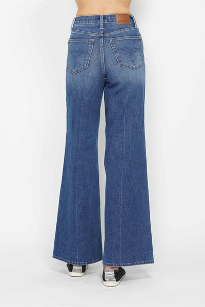 Judy Blue HW Tummy Control Retro Wide Leg Jean