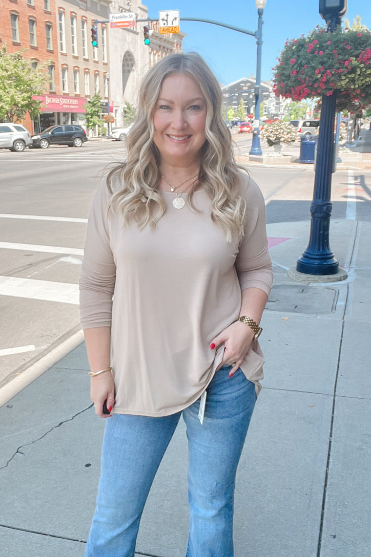 The Maxwell Tunic Pullover - Taupe