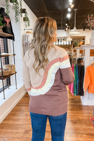 Retro Striped Cardigan