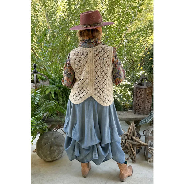 Jaded Gypsy Ruffled Up Skirt - Chambray