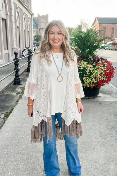 The Sabrina Fringed Vest