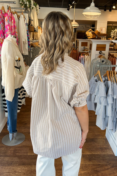 Stevie Striped Oversized Button Down Shirt