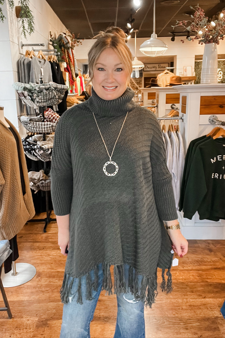 The Kelsey Poncho Sweater