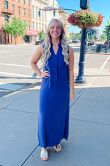 The Freedom Maxi Dress - Indigo