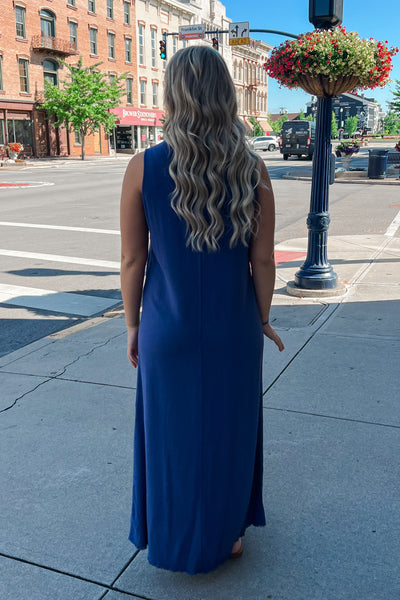 The Freedom Maxi Dress - Indigo