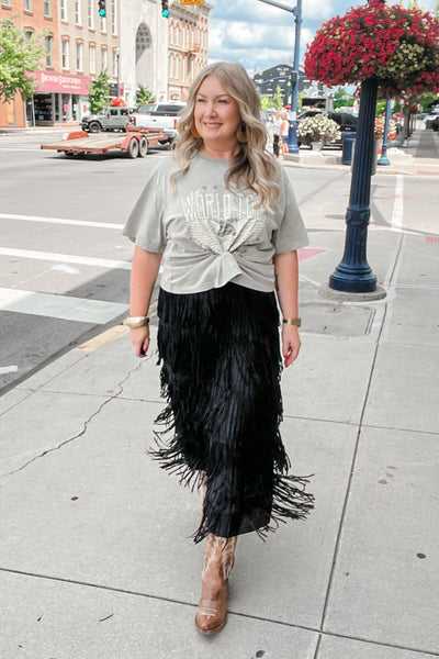 The Bianca Fringed Skirt