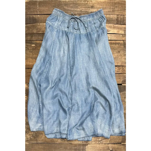 Jaded Gypsy Ruffled Up Skirt - Chambray